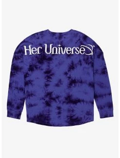HUNIVERS Her Universe Logo Tie-Dye Glitter Athletic Jersey Plus Size