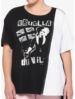 HUNIVERS Her Universe Disney Cruella Zipper Split T-Shirt Plus Size