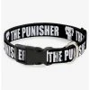 HUNIVERS Buckle-Down Marvel The Punisher Logo Dog Collar