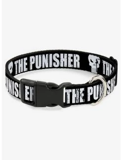 HUNIVERS Buckle-Down Marvel The Punisher Logo Dog Collar