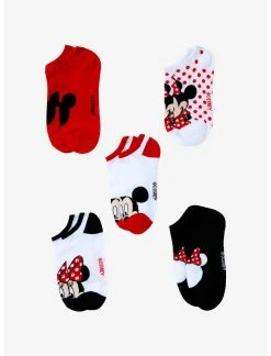 HUNIVERS Disney Mickey Mouse & Minnie Mouse No-Show Socks 5 Pair -Her Universe Sales 15437276 av2