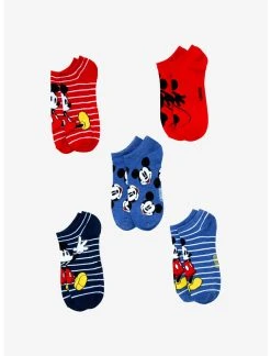 HUNIVERS Disney Mickey Mouse Stripe No-Show Socks -Her Universe Sales 15437310 av2