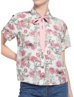 HUNIVERS Disney Beauty & The Beast Rose Woven Button-Up