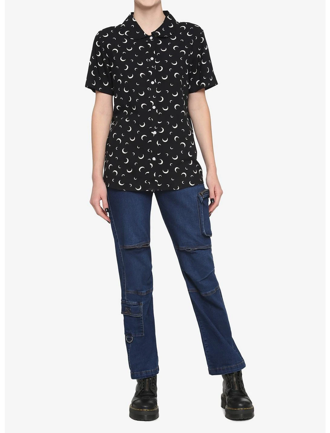 HUNIVERS Crescent Moon Resort Woven Button-Up 2 HUNIVERS Crescent Moon Resort Woven Button-Up - Image 2