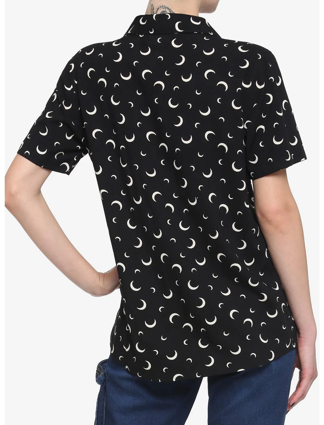 HUNIVERS Crescent Moon Resort Woven Button-Up 3 HUNIVERS Crescent Moon Resort Woven Button-Up - Image 3