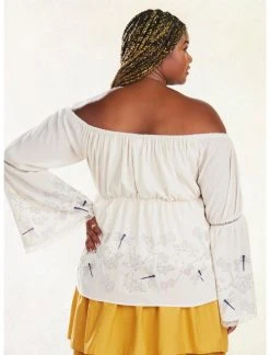HUNIVERS Her Universe Outlander Dragonflies Off-The-Shoulder Top Plus Size -Her Universe Sales 18167208 av2