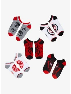 Bioworld Marvel Spider-Man Miles Morales No-Show Socks 5 Pair