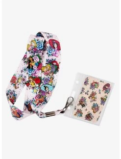 LNGEFLY Loungefly Disney Princess Tattoo Lanyard & Enamel Pin Set