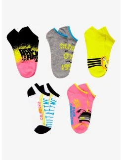 HUNIVERS Back To The Future DeLorean No-Show Socks 5 Pair