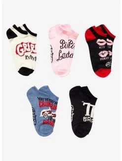 HUNIVERS Grease Icons No-Show Socks 5 Pair