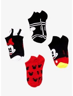 HUNIVERS Disney Mickey Mouse Classic Colors No-Show Socks 4 Pair