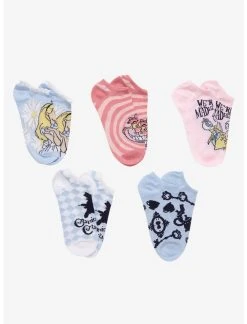 HUNIVERS Disney Alice In Wonderland We're All Mad Here Ankle Socks 5 Pair