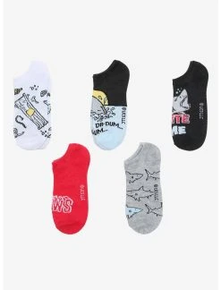 HUNIVERS Jaws No-Show Socks 5 Pair