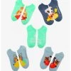 HUNIVERS Animal Crossing Character Fruit No-Show Socks 5 Pair