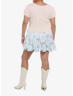 HUNIVERS The School For Good And Evil Swan Puff Sleeve Top Plus Size -Her Universe Sales 18634973 av2