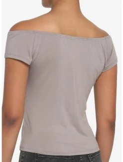 HUNIVERS Taupe Off-The-Shoulder Top -Her Universe Sales 18635835 av2