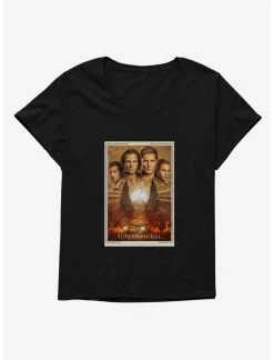 Null Supernatural Key Team Poster Womens T-Shirt Plus Size