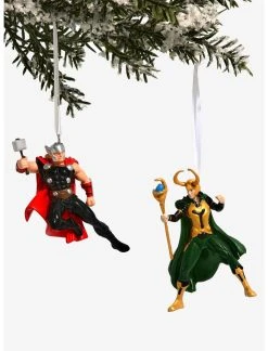 OURUNVRS Hallmark Marvel Thor & Loki Ornament Set