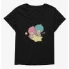 Null Little Twin Stars Flying Over Womens T-Shirt Plus Size