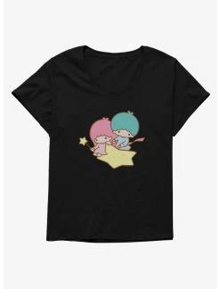 Null Little Twin Stars Flying Over Womens T-Shirt Plus Size