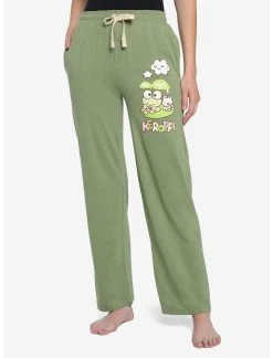 Bioworld Keroppi Clouds Green Pajama Pants