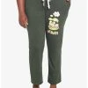 Bioworld Keroppi Clouds Green Pajama Pants Plus Size