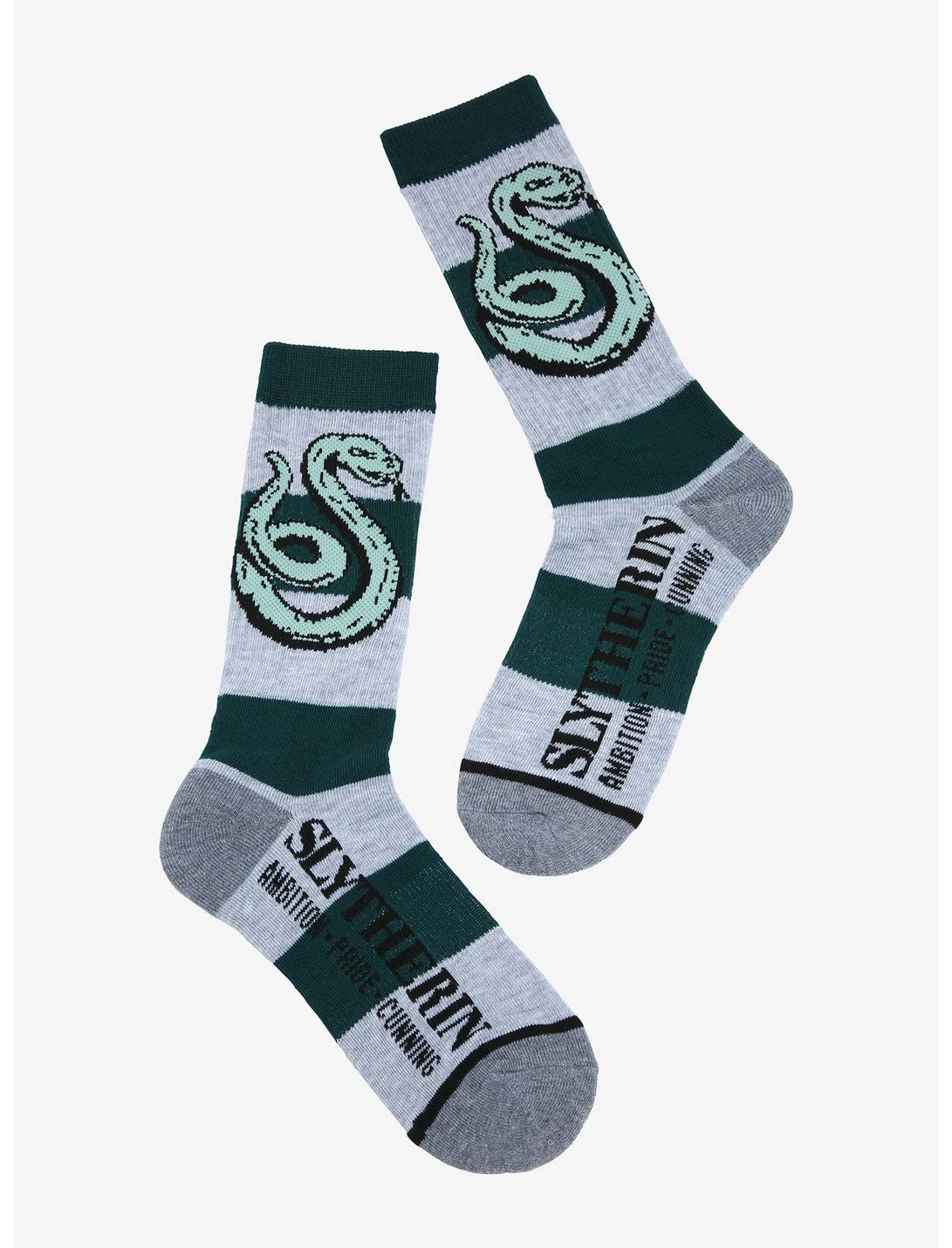 Bioworld Harry Potter Slytherin Bold Stripe Crew Socks 1 Bioworld Harry Potter Slytherin Bold Stripe Crew Socks