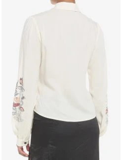 HUNIVERS Mushroom Foliage Cottagecore Woven Long-Sleeve Top -Her Universe Sales 19001008 av2