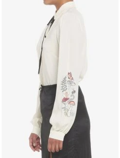 HUNIVERS Mushroom Foliage Cottagecore Woven Long-Sleeve Top -Her Universe Sales 19001008 av4