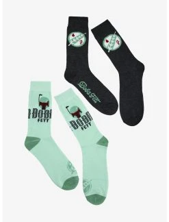 Null Star Wars Boba Fett Crew Socks 2 Pair