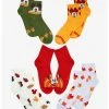 Null Disney Mickey Mouse & Minnie Mouse Harvest Ankle Socks 5 Pair