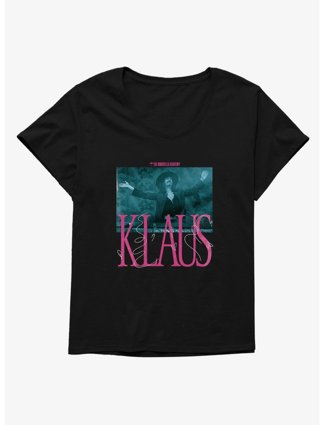 Null Umbrella Academy Klaus Pink Font Womens T-Shirt Plus Size 1 Null Umbrella Academy Klaus Pink Font Womens T-Shirt Plus Size