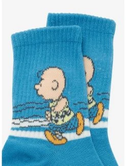Null Peanuts Charlie Brown & Snoopy Crew Socks 2 Pair -Her Universe Sales 19941576 av2