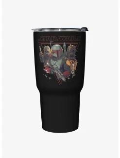 Null Star Wars The Book Of Boba Fett Bounty Hunting Black Stainless Steel Travel Mug