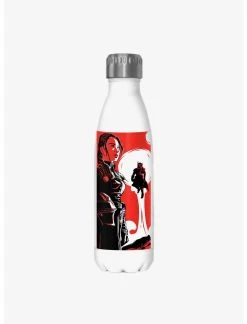 Null Star Wars The Book Of Boba Fett Fennec Boba Poster White Stainless Steel Water Bottle