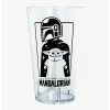 Null Star Wars The Mandalorian Cute Silhouette Pint Glass