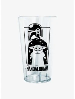 Null Star Wars The Mandalorian Cute Silhouette Pint Glass