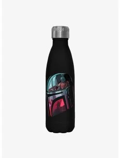 Null Star Wars The Mandalorian Helmet Explanation Black Stainless Steel Water Bottle