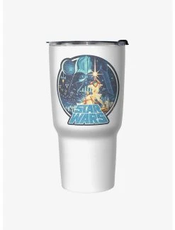 Null Star Wars Vintage Victory White Stainless Steel Travel Mug