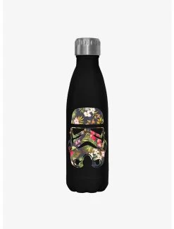 Null Star Wars Flower Storm Black Stainless Steel Water Bottle