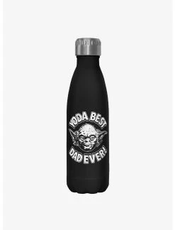 Null Star Wars Yoda Best Black Stainless Steel Water Bottle