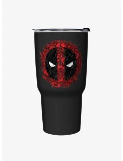 Null Marvel Deadpool Overlay Logo Travel Mug