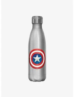 Null Marvel Captain America Shield Stainless Steel Water Bottle