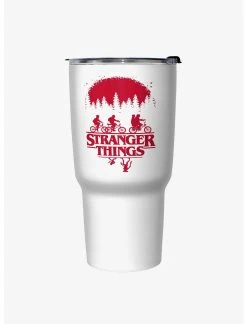 Null Stranger Things Riding Bikes Travel Mug