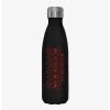 Null Stranger Things Flame Logo Stainless Steel Water Bottle