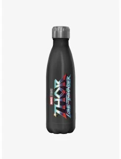 Null Marvel Thor: Love And Thunder Logo Stainless Steel Water Bottle