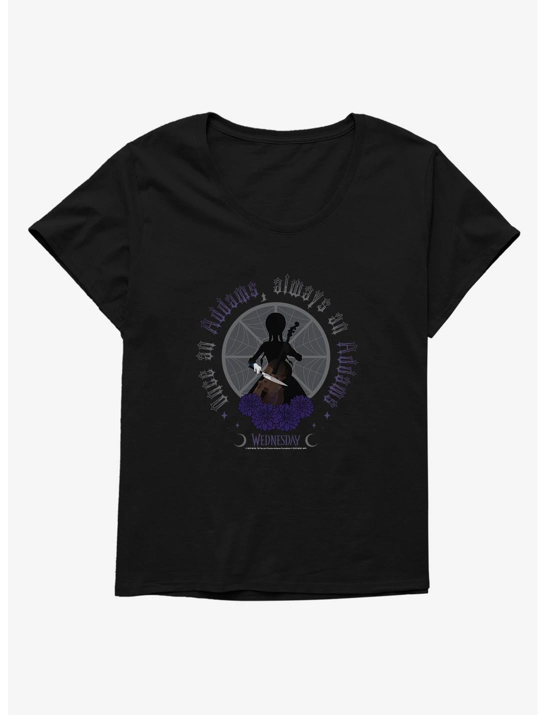 Null Wednesday Always An Addams Womens T-Shirt Plus Size 1 Null Wednesday Always An Addams Womens T-Shirt Plus Size