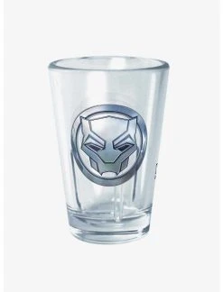 Null Marvel Black Panther Chrome Emblem Mini Glass