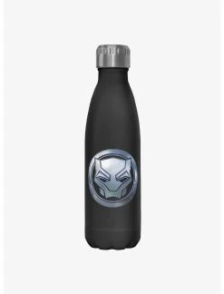 Null Marvel Black Panther Chrome Emblem Water Bottle