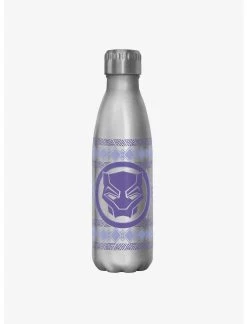 Null Marvel Black Panther King T'Challa Emblem Water Bottle